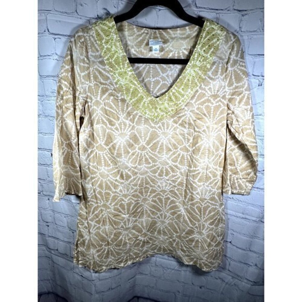 CALYPSO‎ ST BARTH FOR TARGET LADIES POOL/SWIM COVERUP SHIRT SZ (M)   EUC    G-81